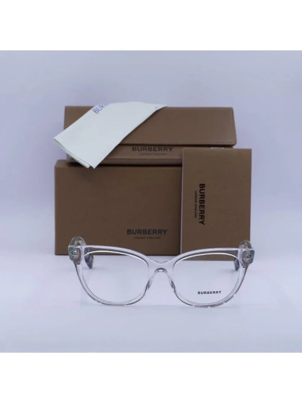 Burberry BE2375 3024 Cat Eye Eyeglasses 53mm - Transparent